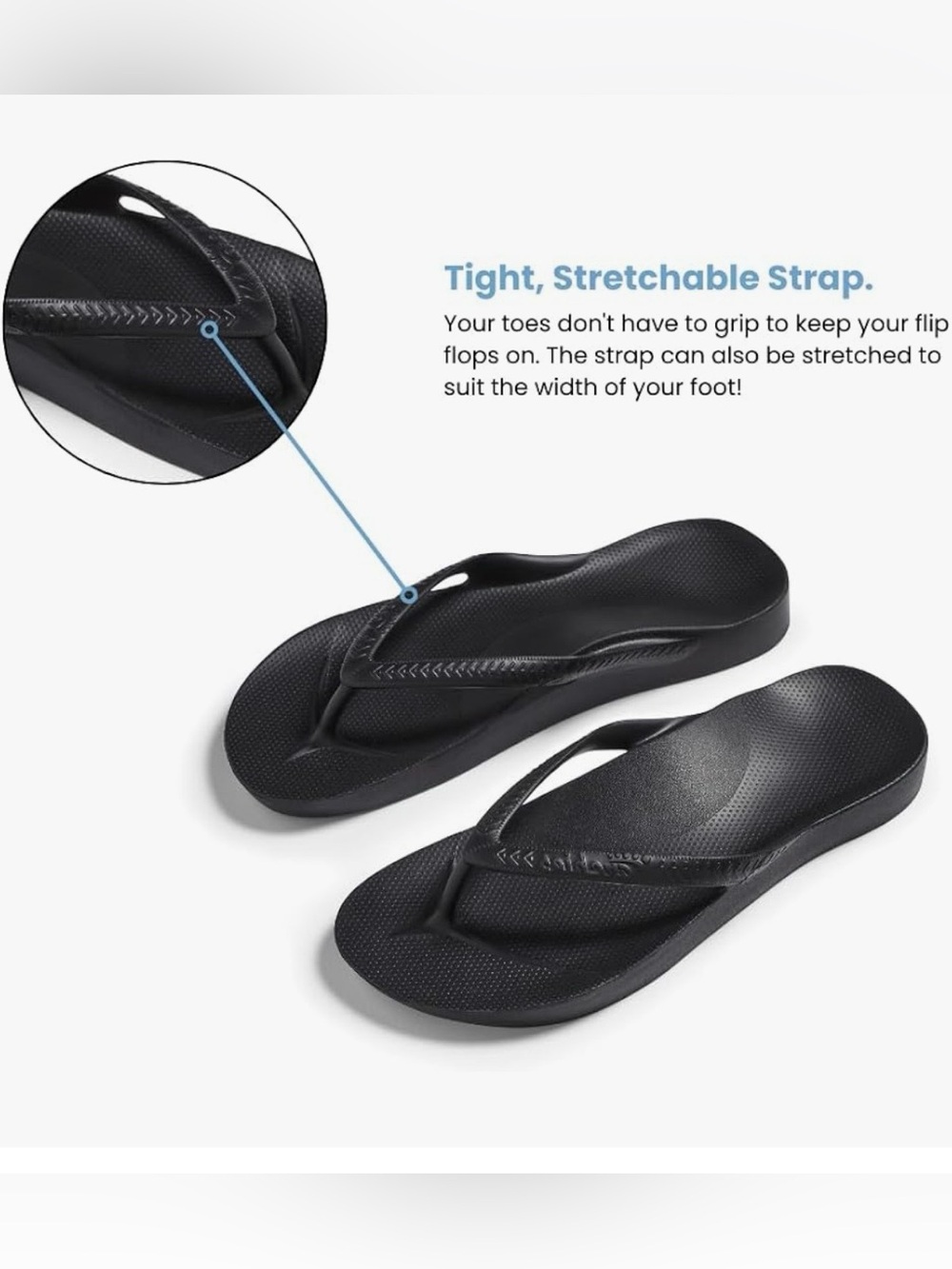 Archies Arch Support Flip Flops for Men & Women - Size 9 Women/8 Men NWOT - Picture 3 of 11